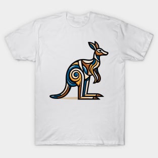 Pop art kangaroo illustration. cubism illustration of a kangaroo T-Shirt